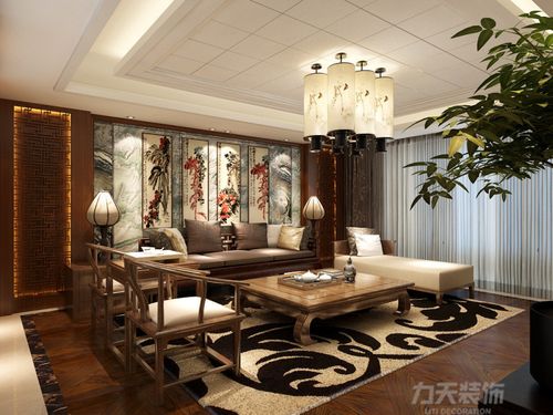 阳光力天装饰设计师白志鹏老师:中式风格别墅装修装饰作品关于别墅